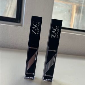 ZAC Zac Posen Liquid Lip-Plumping Lipglosses— Nude & Cool Gray— BRAND NEW